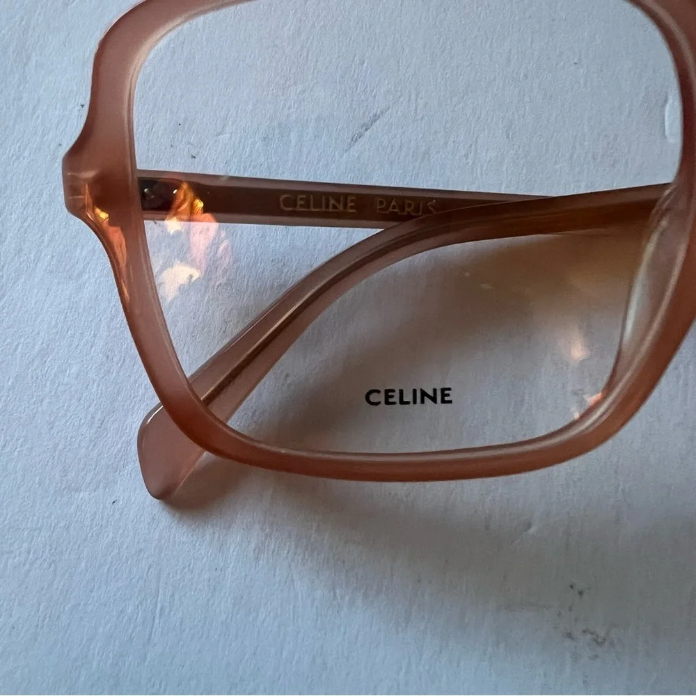 CELINE CL500761 074 SQUARE EYEGLASS FRAMES PINK/BLUSH  NEW